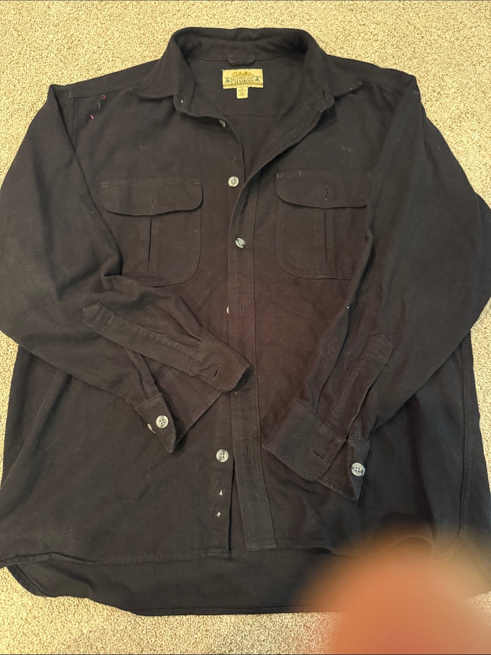 Cabela’s deerskin soft Black Chamois heavy weight shirt size L